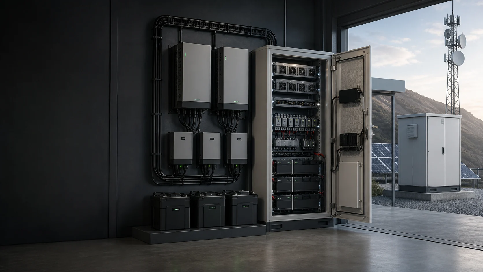 Telecom solar power by site type