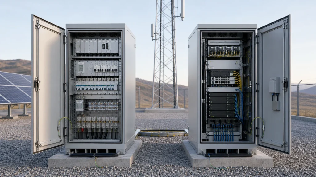 Telecom Power Cabinet vs Equipment Cabinet